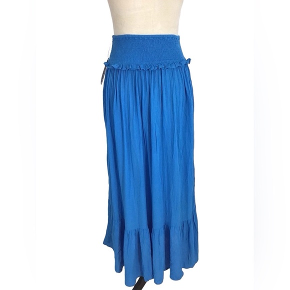 Scoop Boho Tiered Blue Maxi Skirt Women’s Size Small - Picture 2 of 6